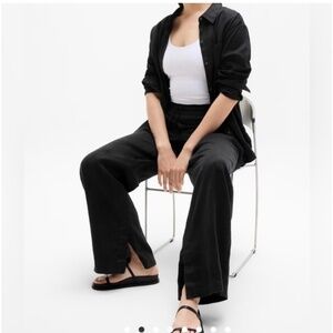 NWT Athleta Retreat Wide Leg Linen Pant Size SP